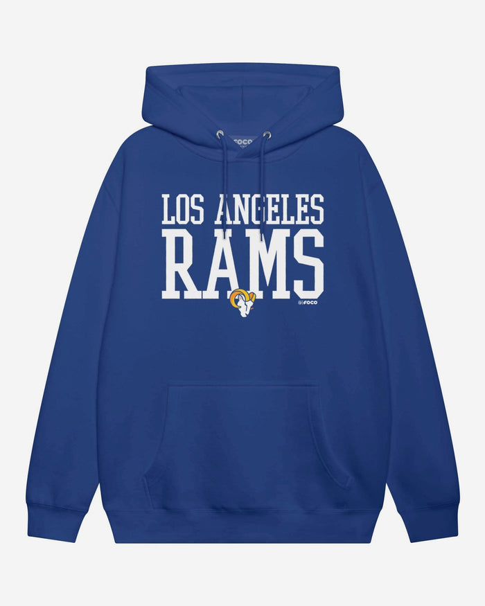 Los Angeles Rams Bold Wordmark Hoodie FOCO Athletic Heather S - FOCO.com
