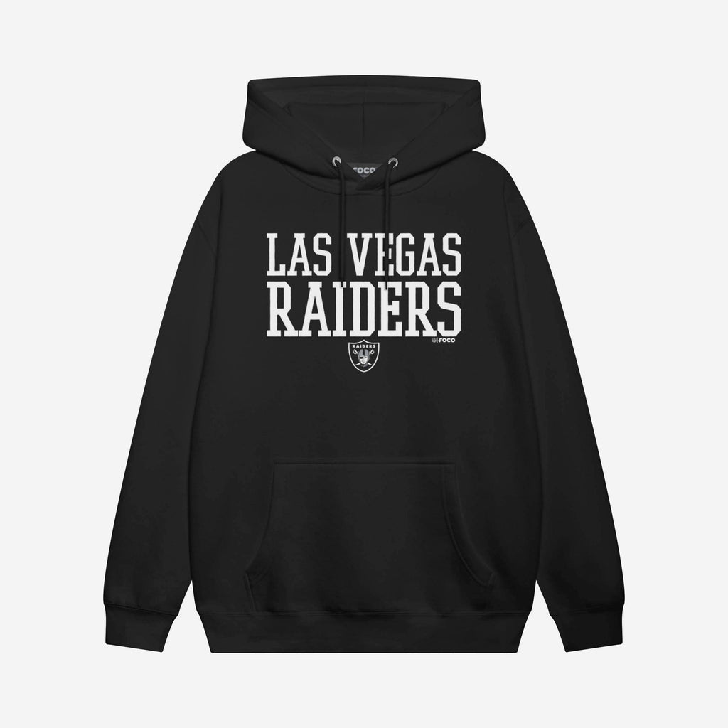 Las Vegas Raiders Bold Wordmark Hoodie FOCO Athletic Heather S - FOCO.com