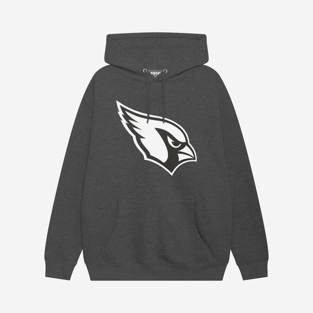 Arizona Cardinals Black & White Primary Logo Hoodie FOCO S - FOCO.com