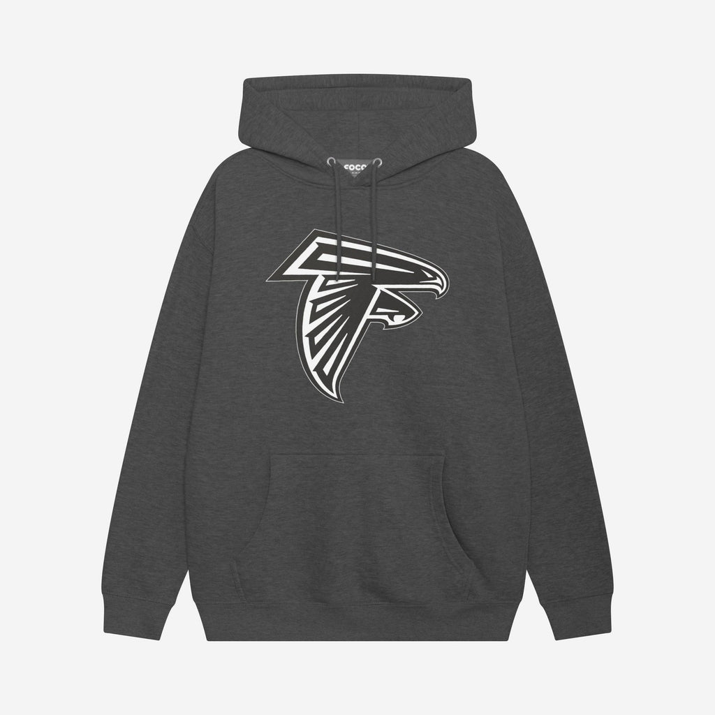 Atlanta Falcons Black & White Primary Logo Hoodie FOCO S - FOCO.com