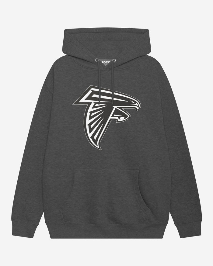 Atlanta Falcons Black & White Primary Logo Hoodie FOCO S - FOCO.com