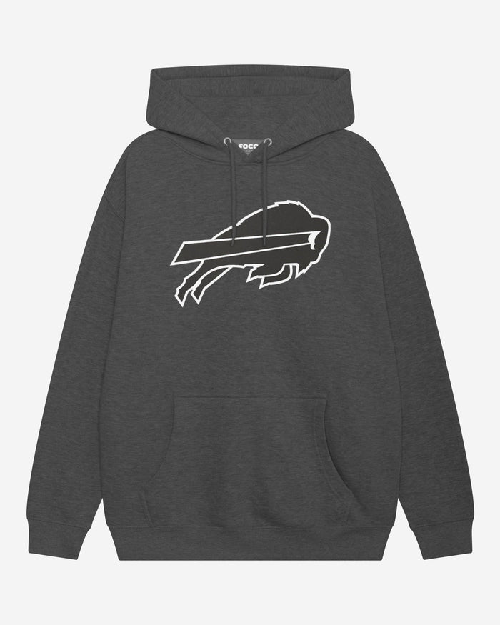 Buffalo Bills Black & White Primary Logo Hoodie FOCO S - FOCO.com