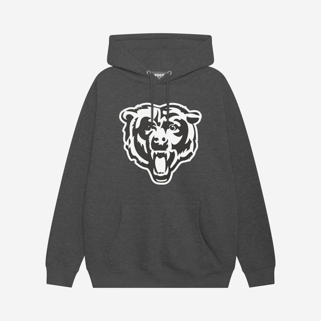 Chicago Bears Black & White Primary Logo Hoodie FOCO S - FOCO.com