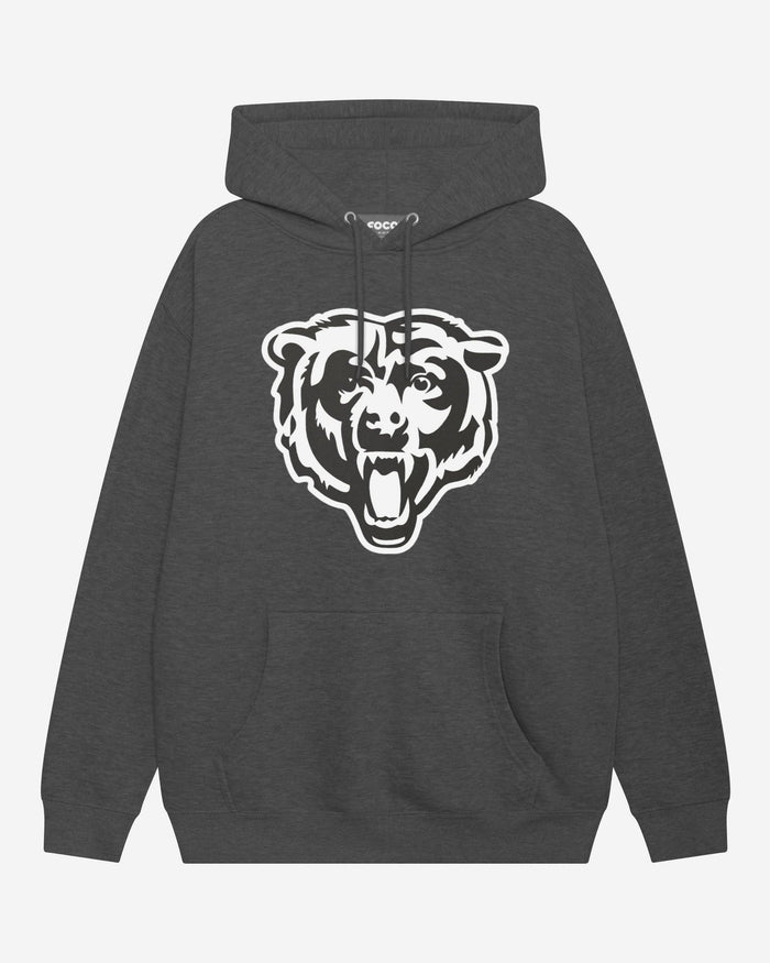 Chicago Bears Black & White Primary Logo Hoodie FOCO S - FOCO.com