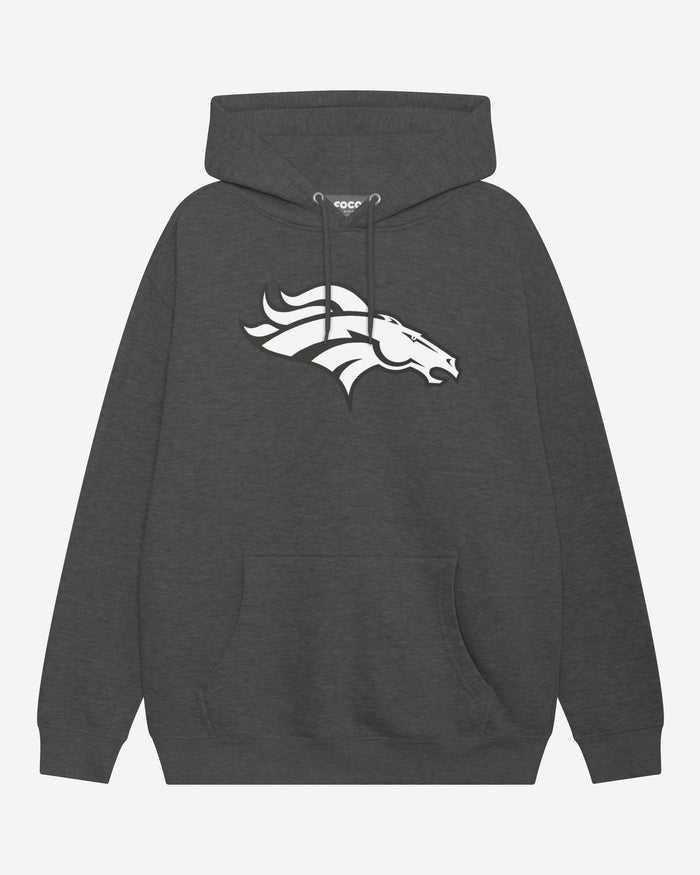 Denver Broncos Black & White Primary Logo Hoodie FOCO S - FOCO.com