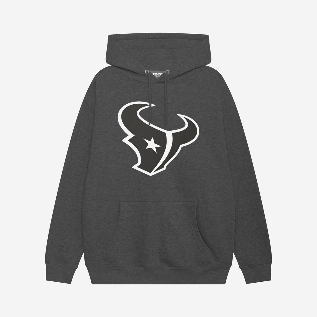 Houston Texans Black & White Primary Logo Hoodie FOCO S - FOCO.com