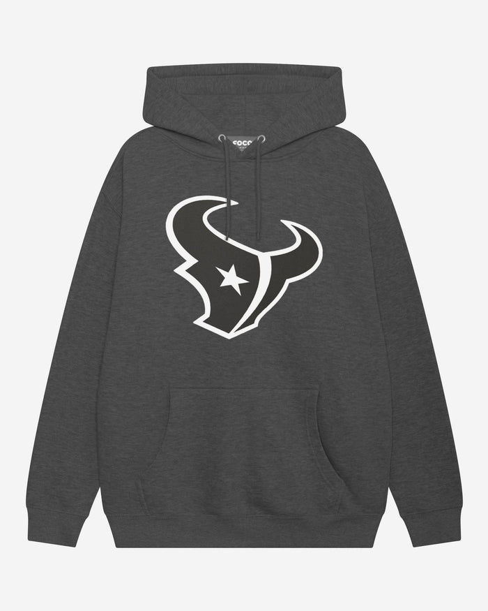Houston Texans Black & White Primary Logo Hoodie FOCO S - FOCO.com