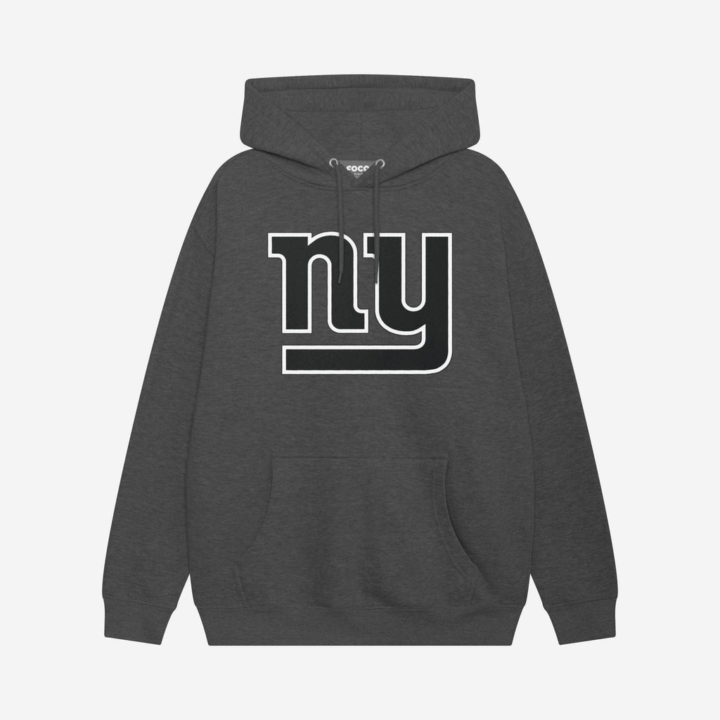 New York Giants Black & White Primary Logo Hoodie FOCO S - FOCO.com