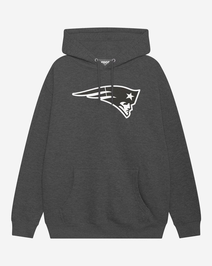 New England Patriots Black & White Primary Logo Hoodie FOCO S - FOCO.com