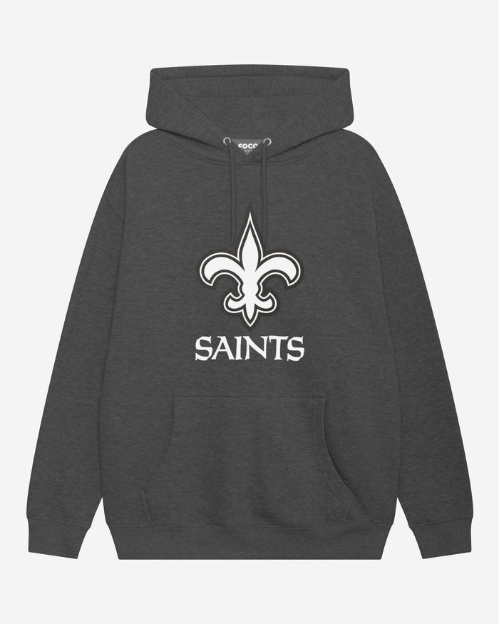 New Orleans Saints Black & White Primary Logo Hoodie FOCO S - FOCO.com