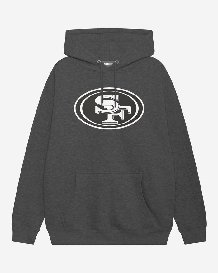 San Francisco 49ers Black & White Primary Logo Hoodie FOCO S - FOCO.com