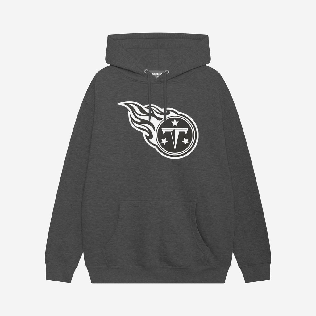 Tennessee Titans Black & White Primary Logo Hoodie FOCO S - FOCO.com