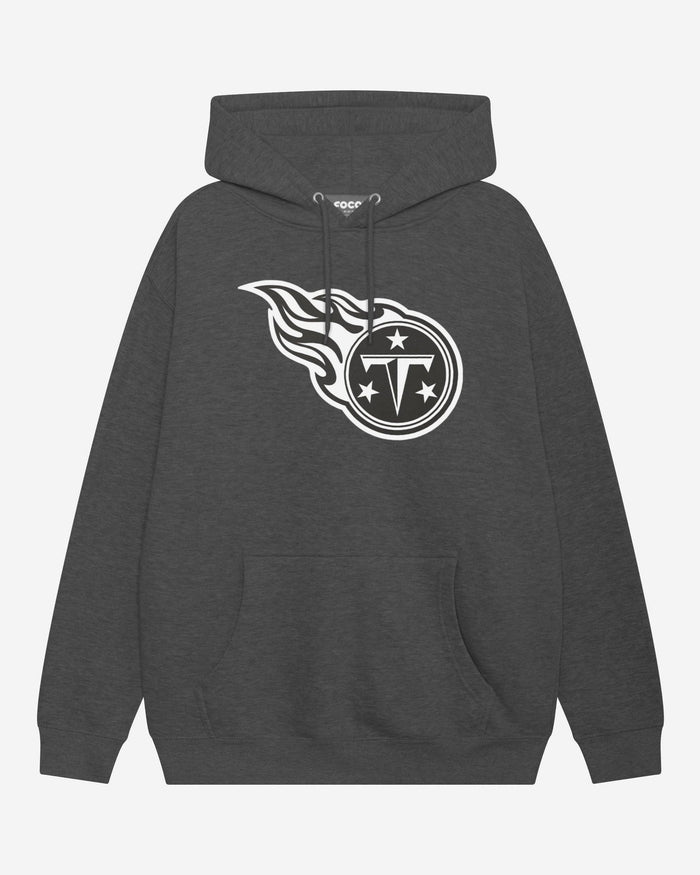 Tennessee Titans Black & White Primary Logo Hoodie FOCO S - FOCO.com
