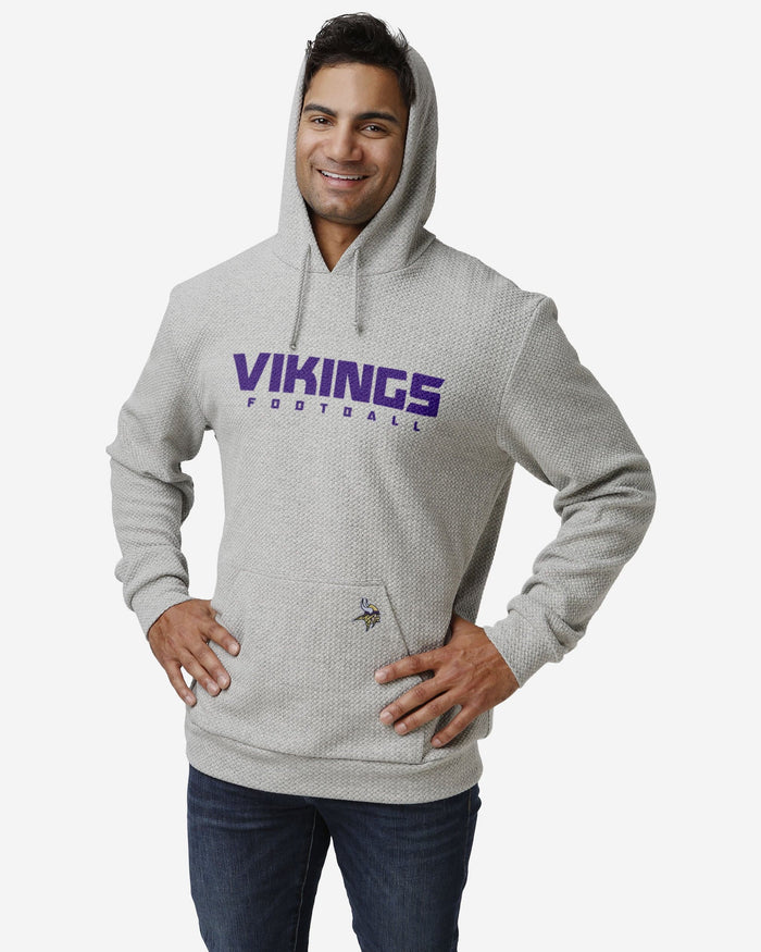 Minnesota Vikings Gray Woven Hoodie FOCO S - FOCO.com