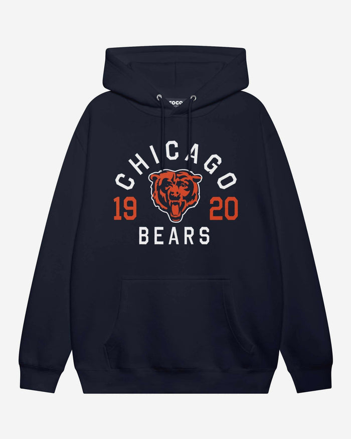 Chicago Bears Heritage Print Hoodie FOCO Navy S - FOCO.com
