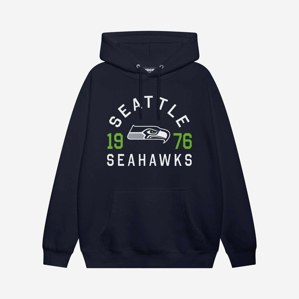 Seattle Seahawks Heritage Print Hoodie FOCO Navy S - FOCO.com
