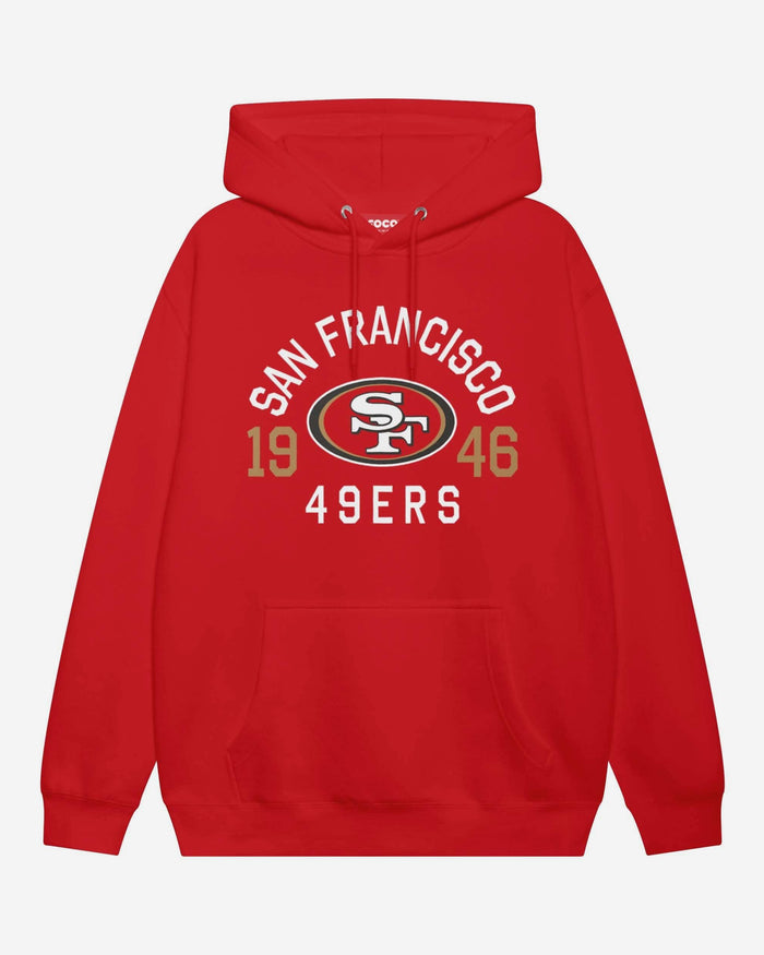 San Francisco 49ers Heritage Print Hoodie FOCO Red S - FOCO.com
