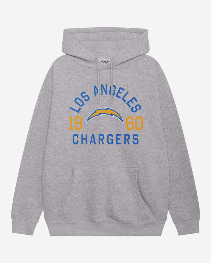 Los Angeles Chargers Heritage Print Hoodie FOCO Athletic Heather S - FOCO.com