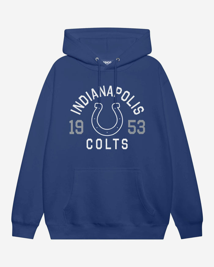 Indianapolis Colts Heritage Print Hoodie FOCO True Royal S - FOCO.com