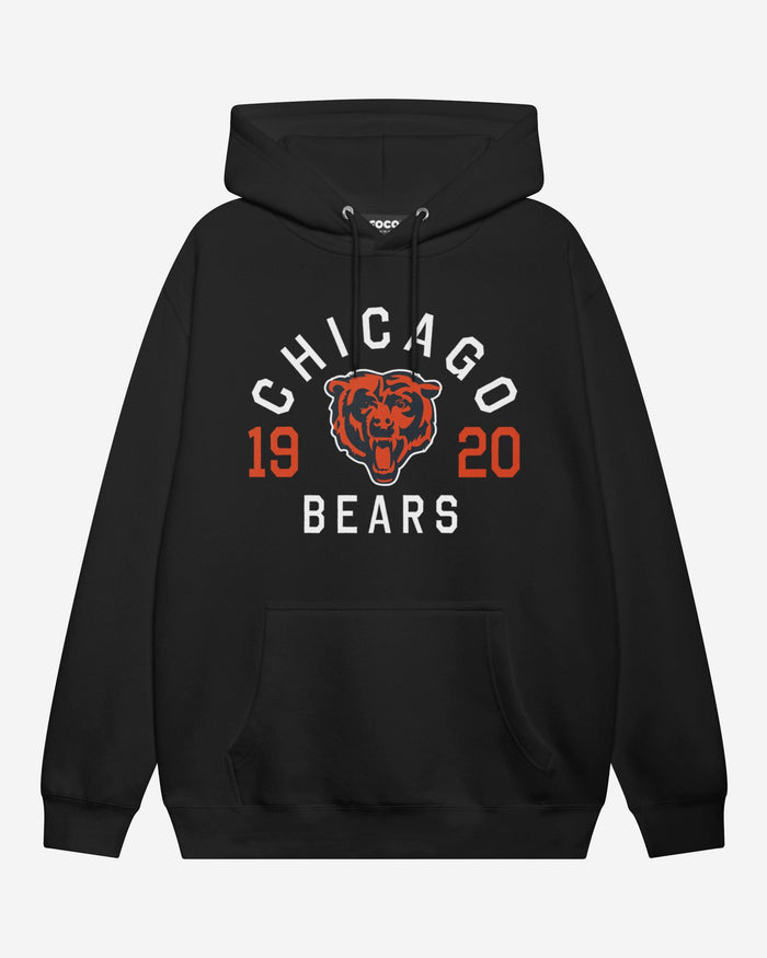 Chicago Bears Heritage Print Hoodie FOCO Black S - FOCO.com