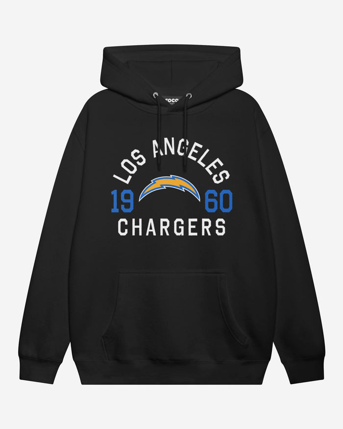 Los Angeles Chargers Heritage Print Hoodie FOCO Black S - FOCO.com