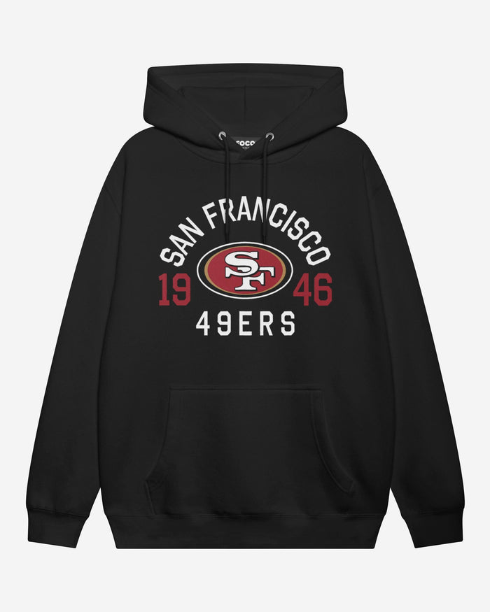 San Francisco 49ers Heritage Print Hoodie FOCO Black S - FOCO.com