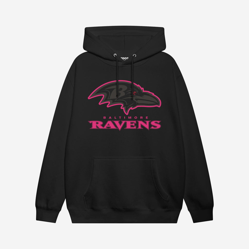 Baltimore Ravens Highlight Reel Hoodie FOCO Black/Neon Pink S - FOCO.com