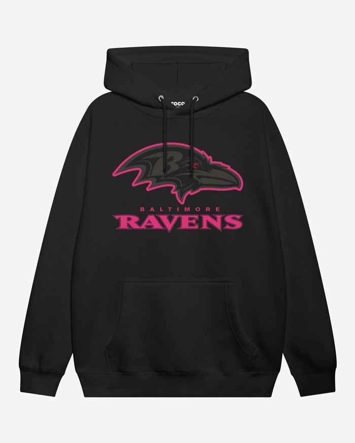 Baltimore Ravens Highlight Reel Hoodie FOCO Black/Neon Pink S - FOCO.com