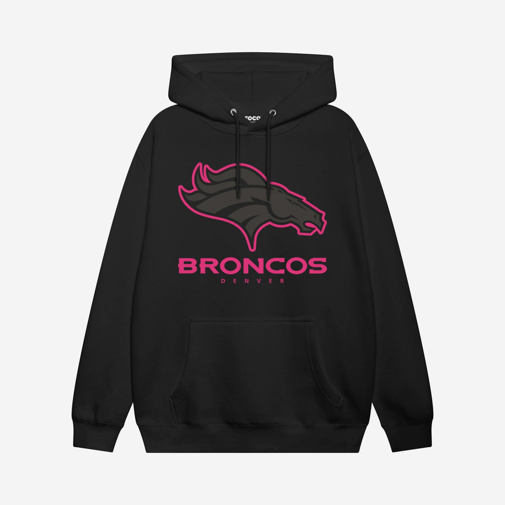 Denver Broncos Highlight Reel Hoodie FOCO Black/Neon Pink S - FOCO.com