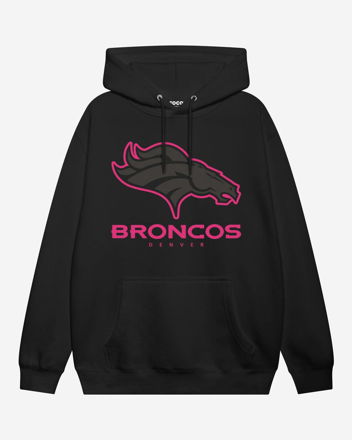 Denver Broncos Highlight Reel Hoodie FOCO Black/Neon Pink S - FOCO.com