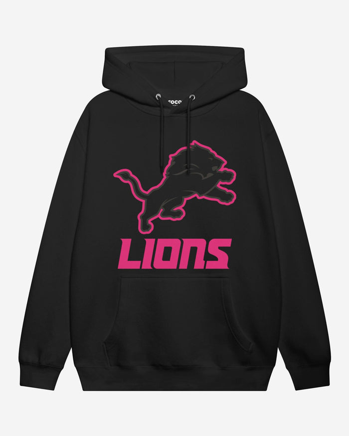 Detroit Lions Highlight Reel Hoodie FOCO Black/Neon Pink S - FOCO.com