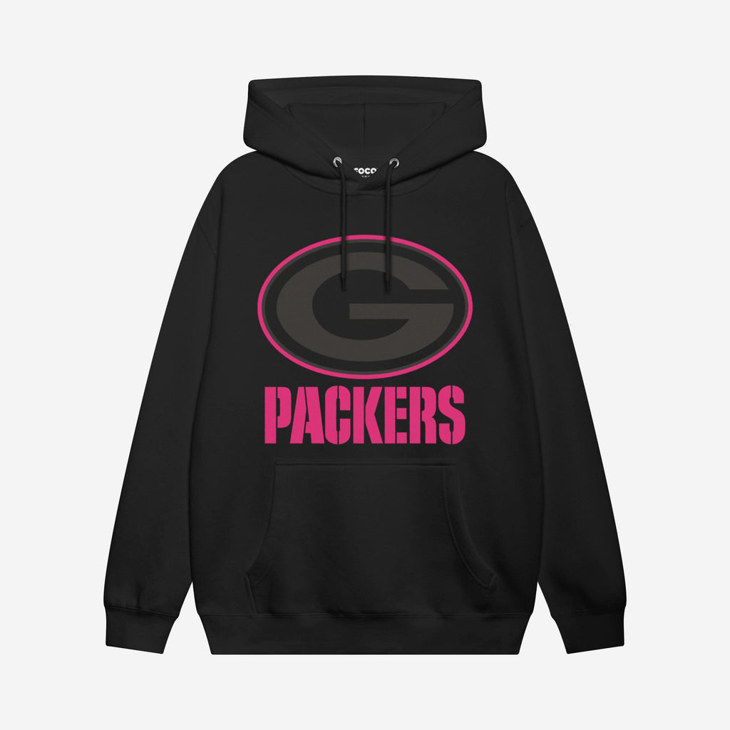 Green Bay Packers Highlight Reel Hoodie FOCO Black/Neon Pink S - FOCO.com