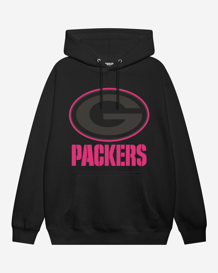 Green Bay Packers Highlight Reel Hoodie FOCO Black/Neon Pink S - FOCO.com