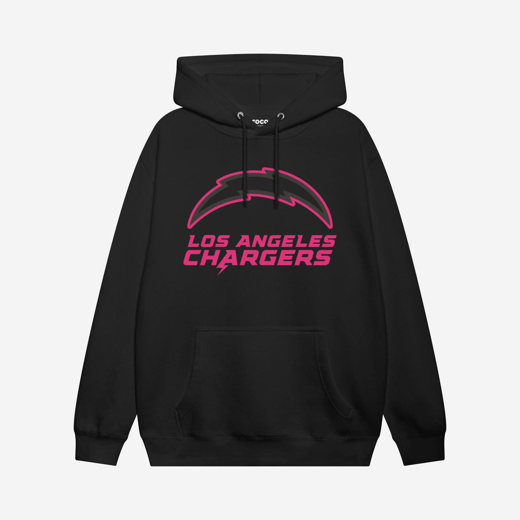 Los Angeles Chargers Highlight Reel Hoodie FOCO Black/Neon Pink S - FOCO.com