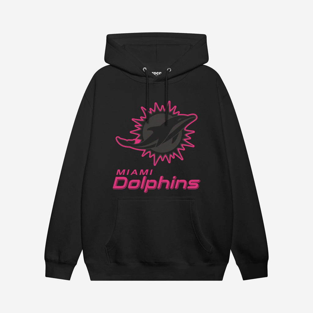 Miami Dolphins Highlight Reel Hoodie FOCO Black/Neon Pink S - FOCO.com