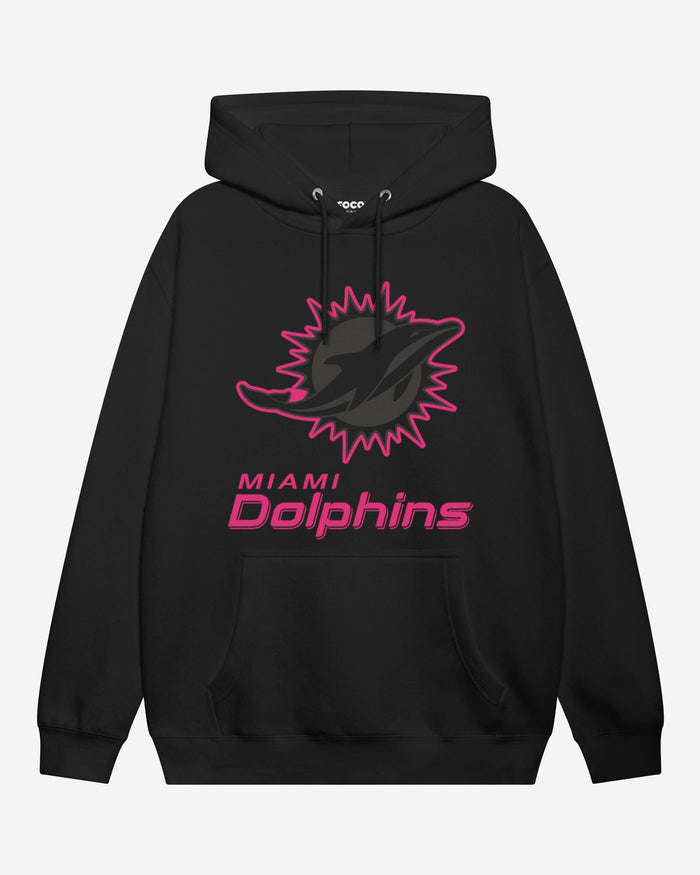 Miami Dolphins Highlight Reel Hoodie FOCO Black/Neon Pink S - FOCO.com