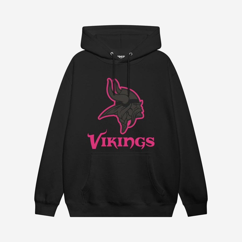 Minnesota Vikings Highlight Reel Hoodie FOCO Black/Neon Pink S - FOCO.com