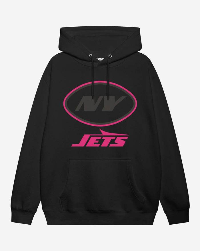 New York Jets Highlight Reel Hoodie FOCO Black/Neon Pink S - FOCO.com