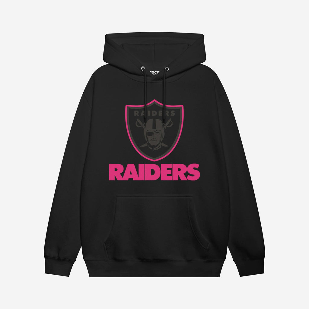 Las Vegas Raiders Highlight Reel Hoodie FOCO Black/Neon Pink S - FOCO.com