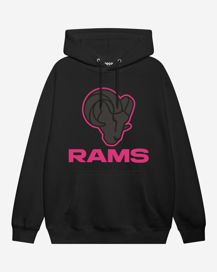 Los Angeles Rams Highlight Reel Hoodie FOCO Black/Neon Pink S - FOCO.com