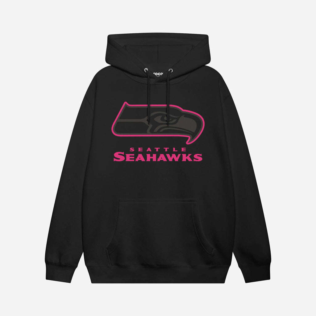 Seattle Seahawks Highlight Reel Hoodie FOCO Black/Neon Pink S - FOCO.com