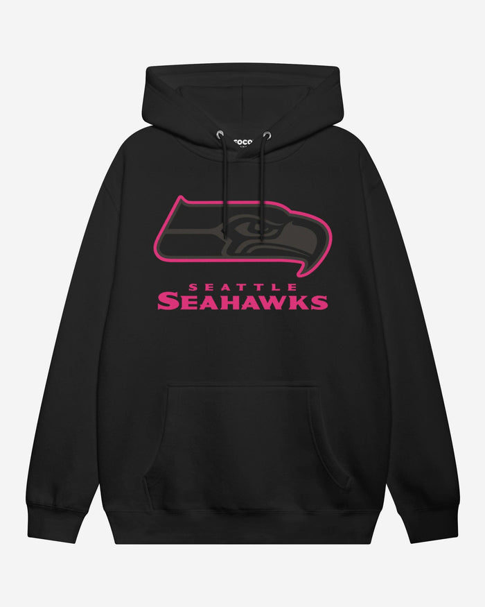 Seattle Seahawks Highlight Reel Hoodie FOCO Black/Neon Pink S - FOCO.com