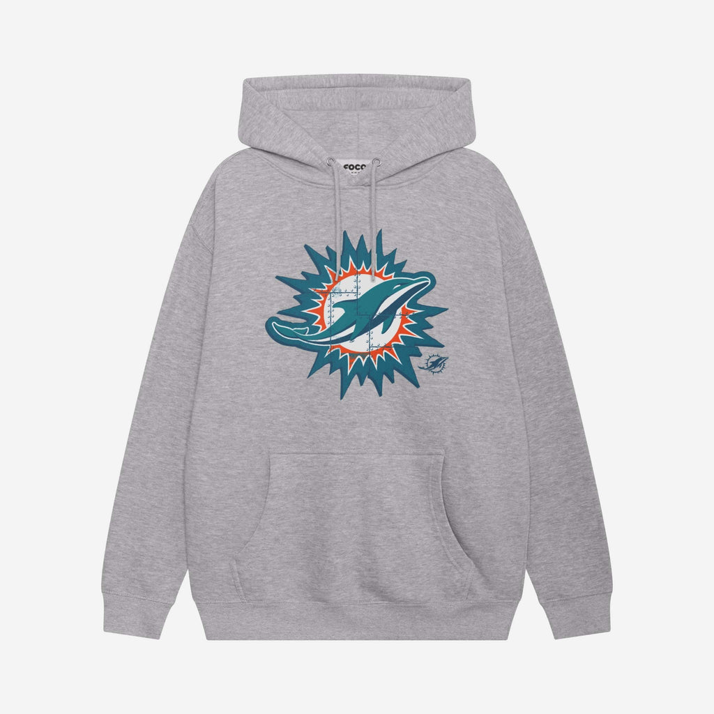 Miami Dolphins Rivet Logo Hoodie FOCO S - FOCO.com