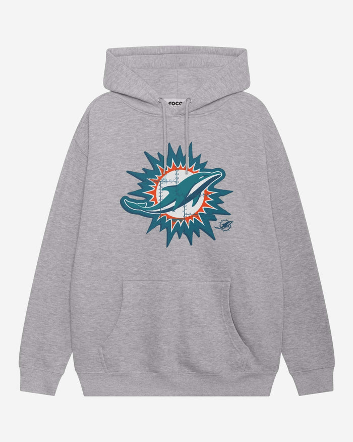 Miami Dolphins Rivet Logo Hoodie FOCO S - FOCO.com