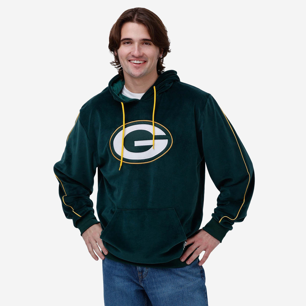 Green Bay Packers Velour Hooded Sweatshirt FOCO S - FOCO.com