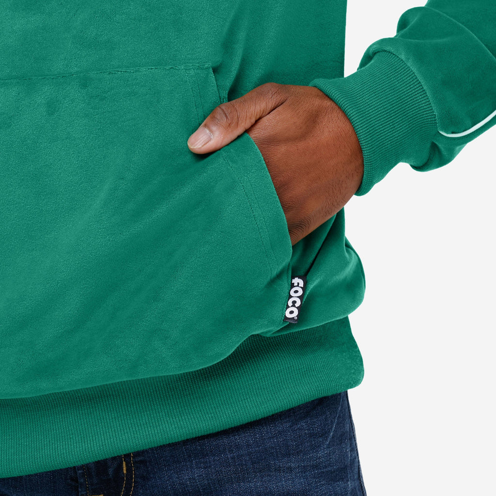 Philadelphia Eagles Kelly Green Velour Hooded Sweatshirt FOCO