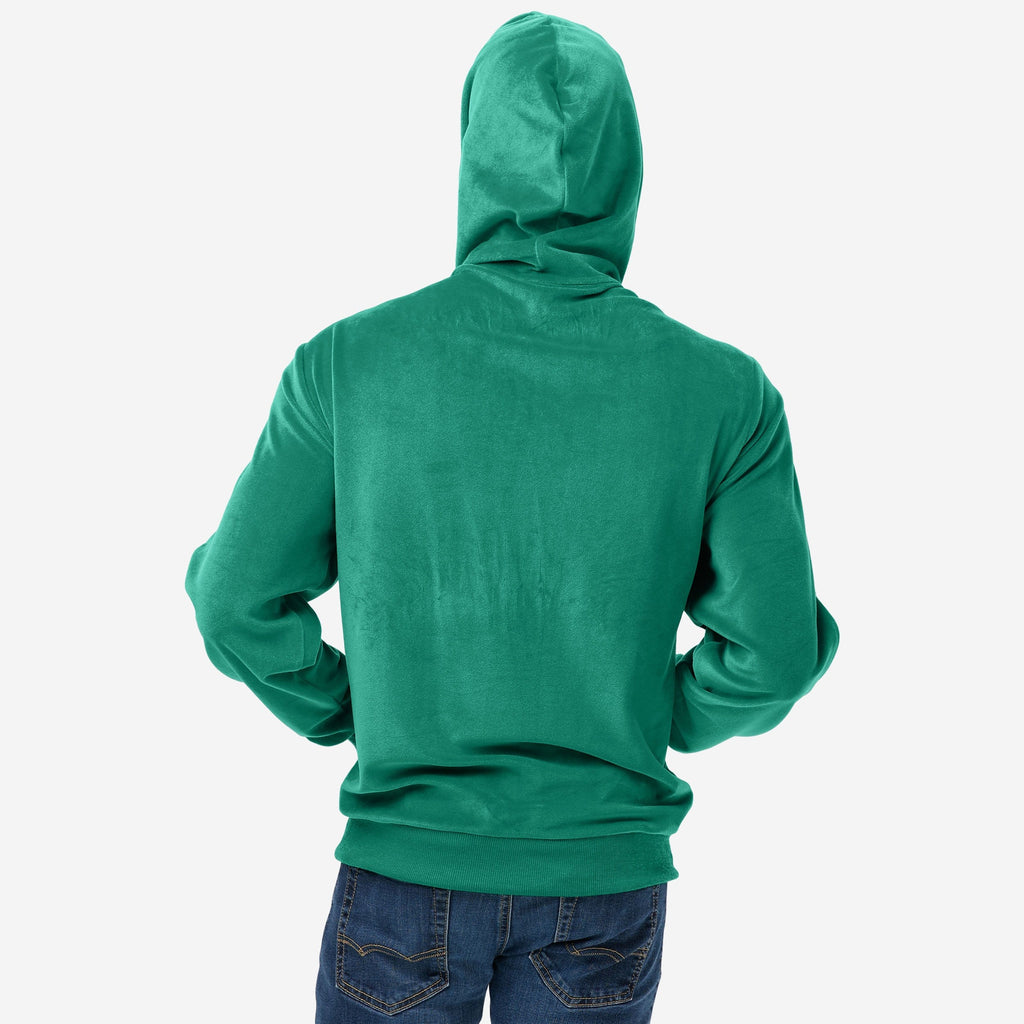 Philadelphia Eagles Kelly Green Velour Hooded Sweatshirt FOCO