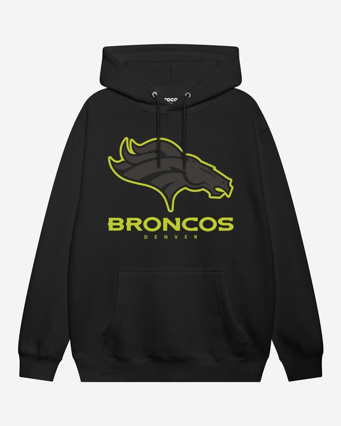 Denver Broncos Highlight Reel Hoodie FOCO Black/Volt S - FOCO.com