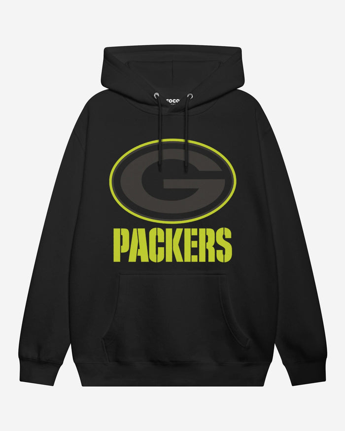Green Bay Packers Highlight Reel Hoodie FOCO Black/Volt S - FOCO.com