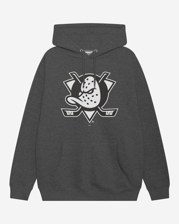 Anaheim Ducks Black & White Primary Logo Hoodie FOCO S - FOCO.com